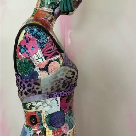 REVOLVE Blue Life Leopard Sports Bra Caged Mesh Athleisure - Picture 7 of 8